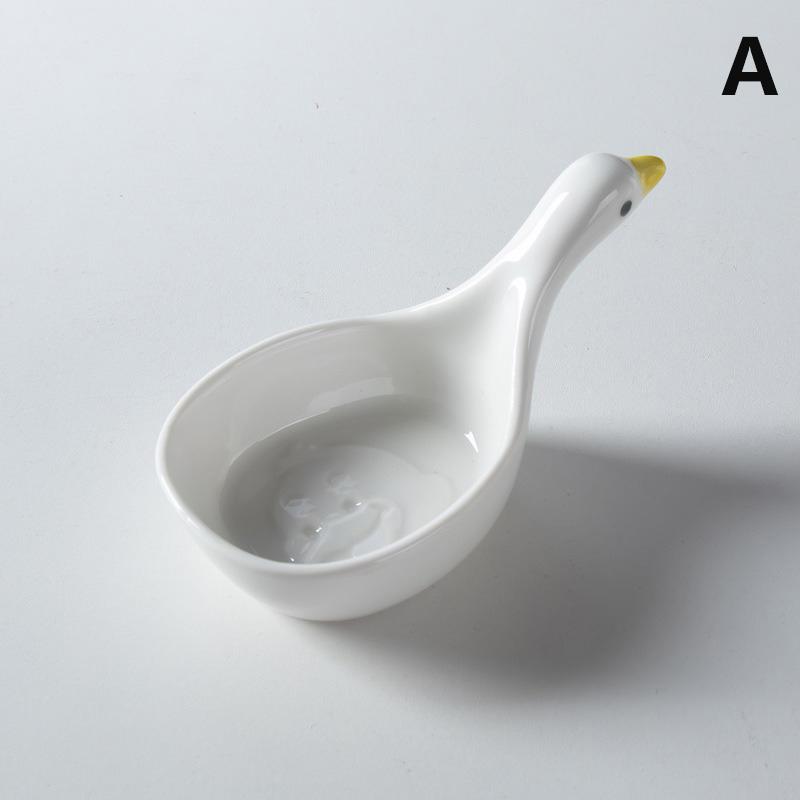 Super Cute Cartoon Rabbit Dipping Saucer Household Three-dimensional Ceramic Saucer Ketchup Snack Plate Vinaigrette White Rabbit