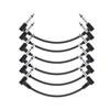 6Pcs Effect Cable Noise Suppression Copper Core Single Channel 6.35mm Guitar Pedal Cord Patch Cable