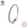 Rinntin Anéis de Dedo Femininos Cor Prata Redondo Polido Liso Simples Banda para Ocasião Nupcial Casamento Noivado Joia Feminina Grátis