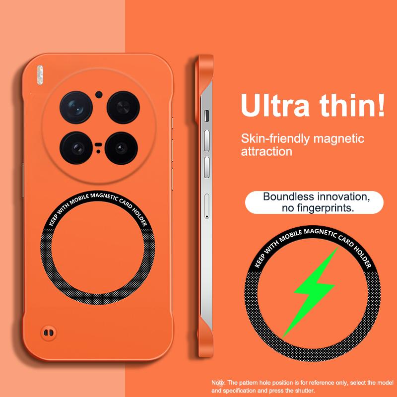 

Безрамочный жесткий чехол из поликарбоната с поддержкой MagSafe для Vivo X300 Pro, для Vivo X 300 X300pro, безрамочная крышка для телефона с беспроводной зарядкой, ультратонкий For VIVO X300 pro