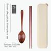 Natural Wooden Spoon & Fork Dinner Kit Rice Soups Utensil Cereal Handmade Home Tableware Dinnerware Cutlery For Kicthen
