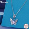 BAMOER 925 Sterling Silver Magic Butterfly Charms Sun and Moon Beads Fit Women Original Bracelets DIY Jewelry