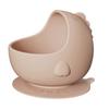 Cartoon dinosaur plate Children's complementary food Silicone plate bowl Fork spoon bib Anti-drop plate set