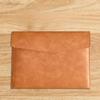 A4 Leather Leather File Storage Bag Briefcase Simple Retro Single-layer Thickened Waterproof Large-capacity Business Meeting Bag