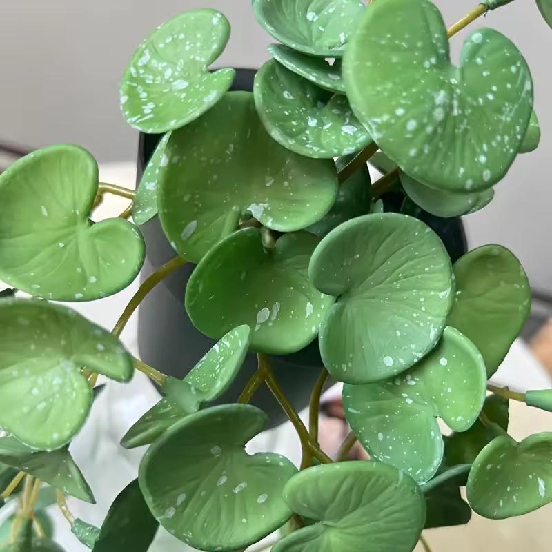 Planta Artificial Mini Ramo Hierba Moneda de Cobre Pegamento Suave Plantas Verdes Falsas Colgante de Pared Para Decoración de Hogar Oficina Jardín