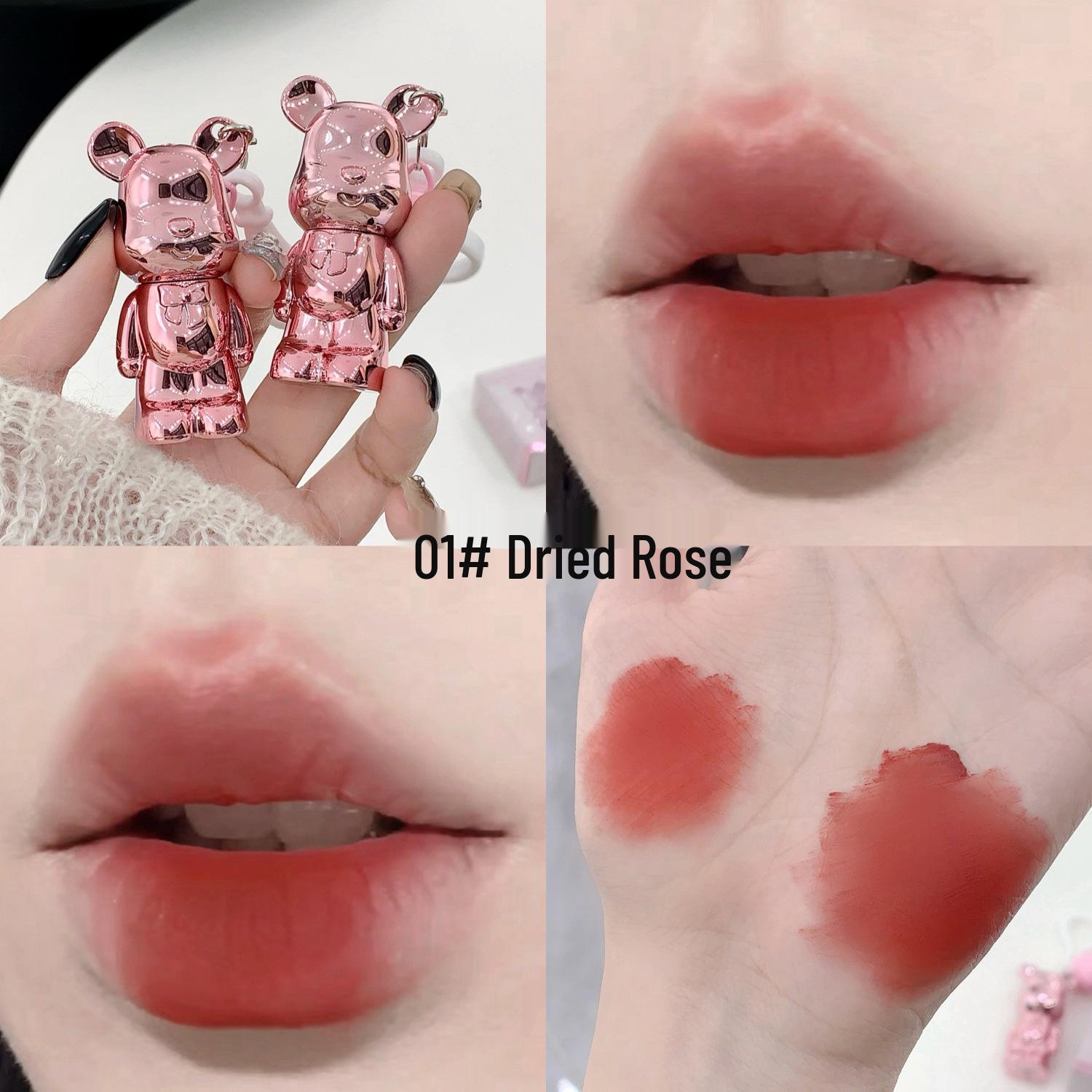 SHAQINUO Милый Медведь Бархатная Матовая Грязь для Губ - Мягкая Нюдовая Отбеливающая Помада