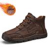 Winter Men's Dr. Martens Handmade High-Top Leather Boots - Casual British Style, Large Sizes Available.