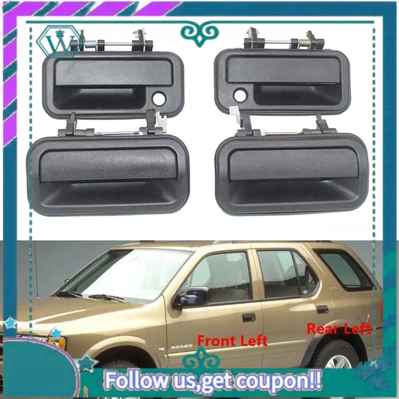AA92-Car Black Exterior Door Handles Replacement For Isuzu Rodeo Pickup 1998 1999 2000 2001 2002 2003