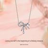 S925 Luxury Silver Butterfly Knot Necklace - Elegant Gift for Women