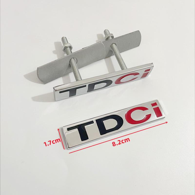 BAZQ7 3D Metal Logo TDCI Badge Car Front Grill Emblem Trunk Decal For Ford Fcous Mondeo C Max Fusion Fiesta TDCI Sticker Accessories
