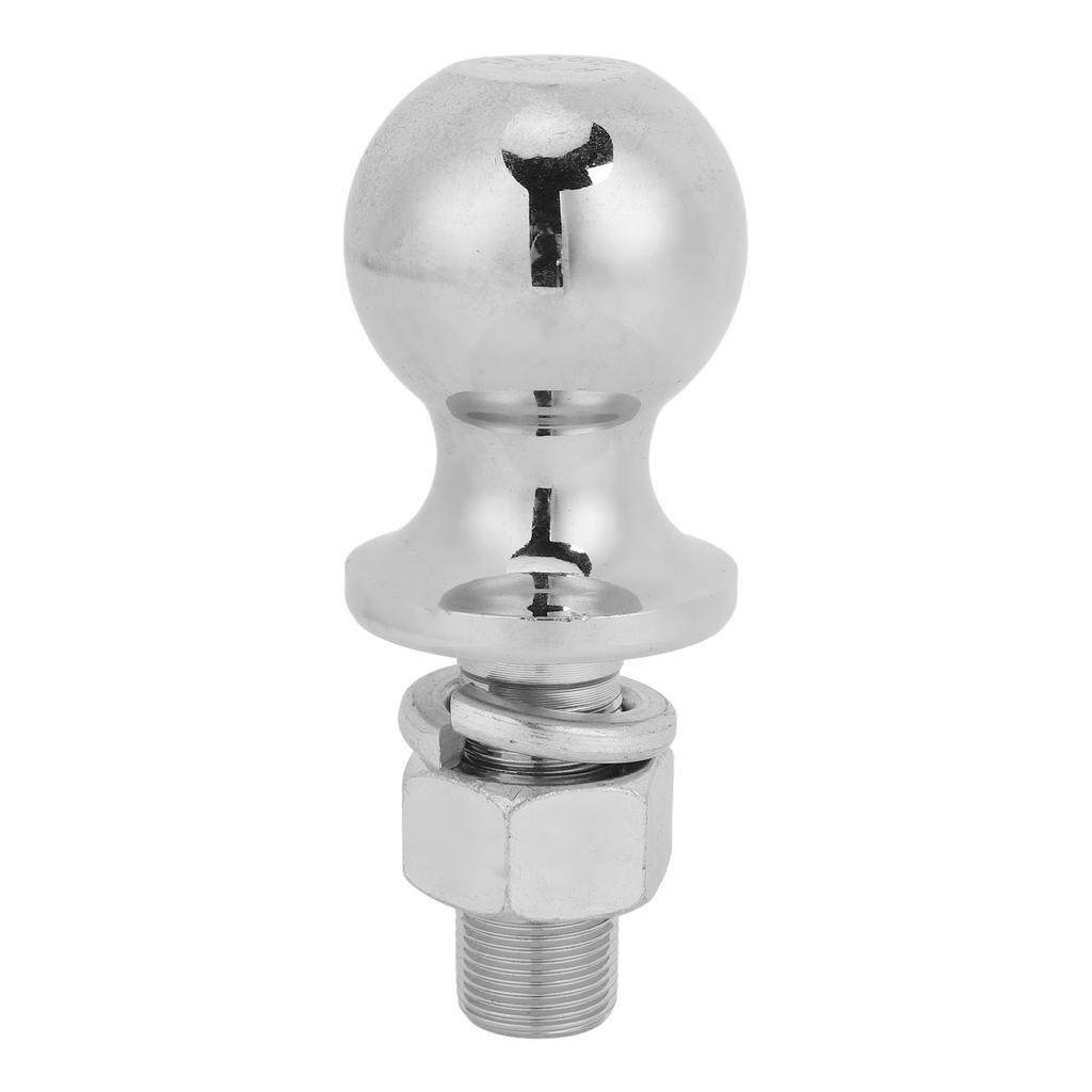 Chrome Trailer Hitch Ball 2 Inches Diameter 7500LBS Rated Towing Capacity with 2 1 8 X 1 Inches Shank for Boat Trailer