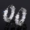Cao Shi European-American Single Row Drop Zircon Earrings – Stylish, Luxurious Socialite Ear Clips