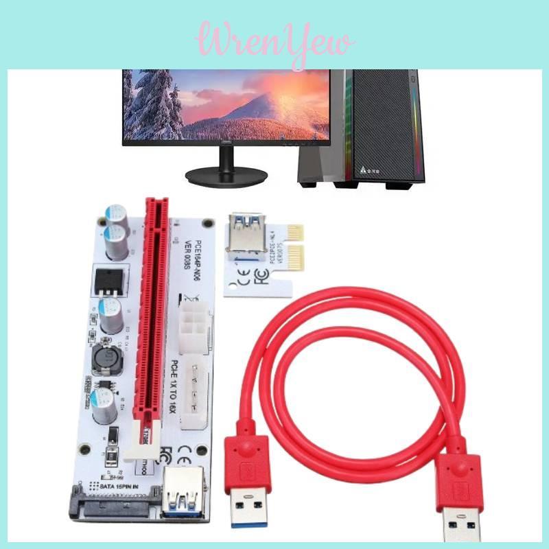 Pcie Graphics Card Extension Cable Usb30 Riser With 16x Adapter For Mining Rig Setup