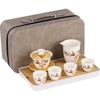 High-end suet jade portable travel tea set household gifts business company corporate annual meeting gifts
