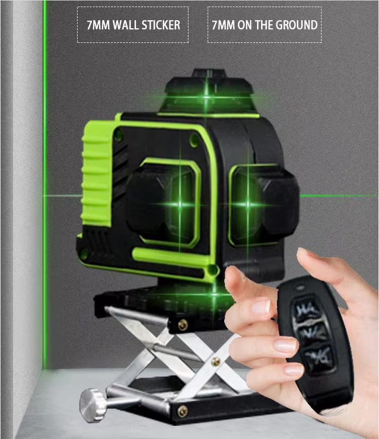 16-Line High Precision Green Laser Level Projector for Indoor & Outdoor Use