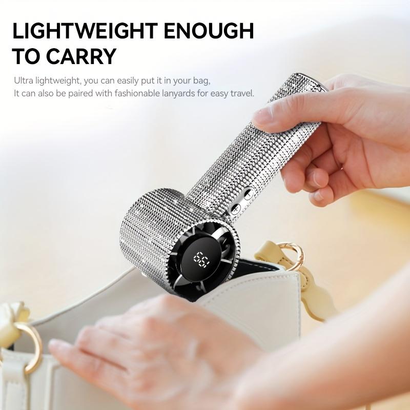 Durable ABS Portable Handheld Turbo Fan with 2 USB Ports, Lithium Battery,20 Counterspeed Settings,Portable Fan,Gamer Accessory,