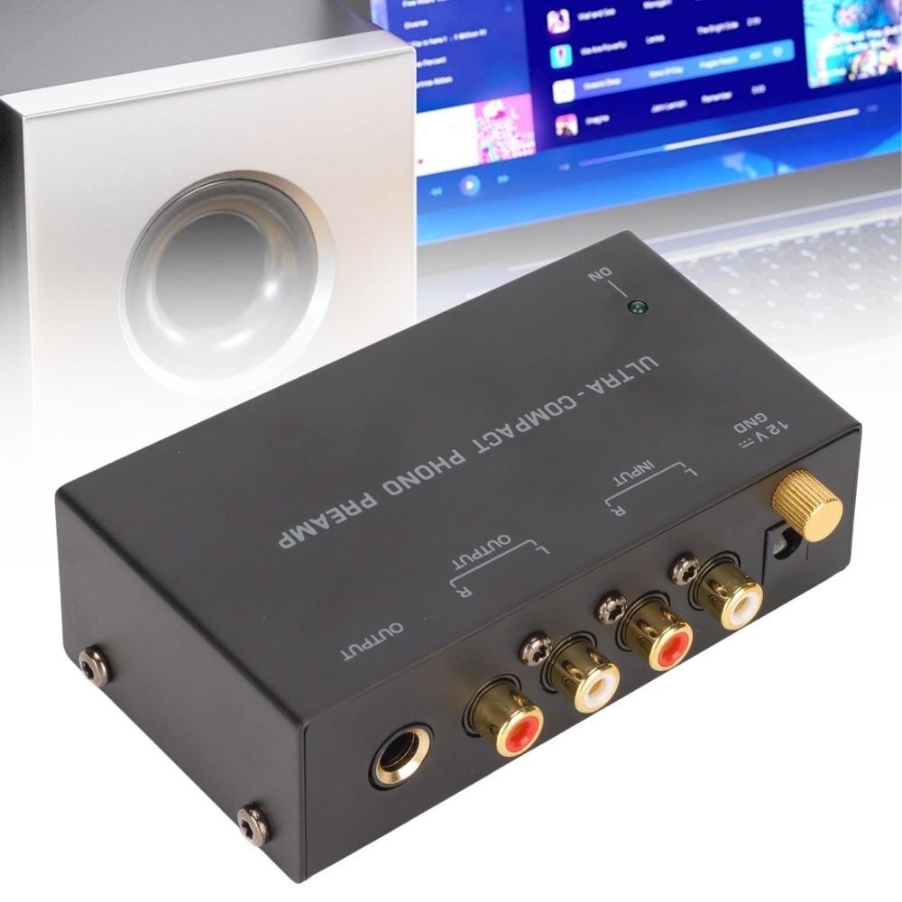 Low Noise PP400 Phono Turntable Preamp Phono Preamplifier for US Plug Convert Phono Codes