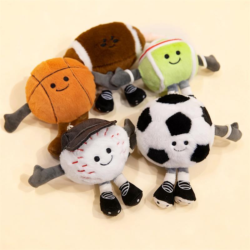 Linda Mascota del Mundial Fútbol Rugby Baloncesto Tenis Golf Muñeco de Peluche Juguete Llavero Colgante Bolso Colgar Bendición de la Suerte Souvenir Regalo