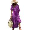 2022 Summer Trendy Geometric Puff Sleeve Dress, Plus Size Women's Fashion.