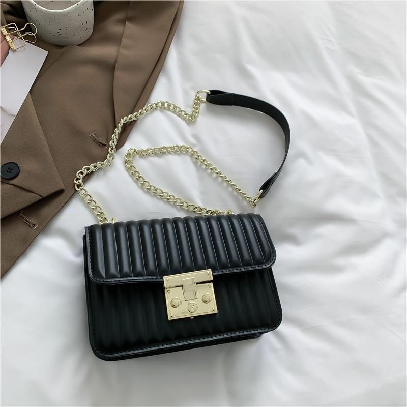 Elegant Urban Minimalist Small Square Pu Crossbody Bag Perfect For Daily Outfits чёрный