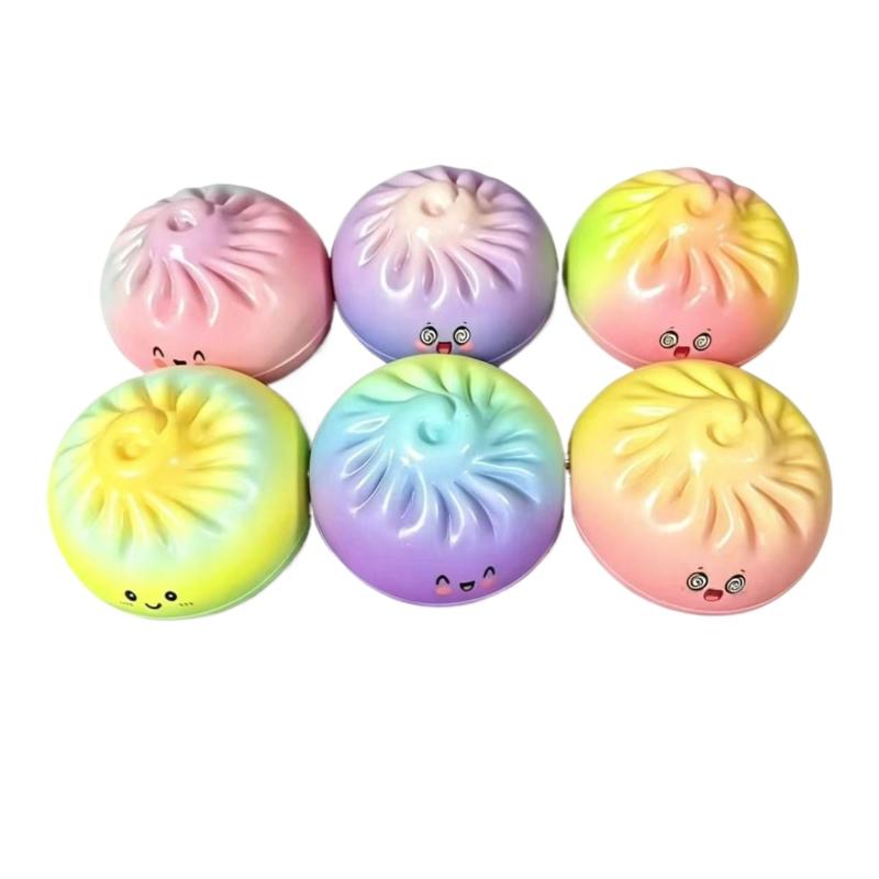 Simulation Dumpling Soft Colorful Stress Relief Toy Anti Anxiety Fidget Gift For Adults Relieve Adhd And Pressure