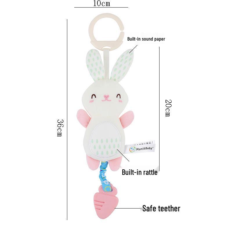 Baby Plush Animal Rattle Chime: Hanging Toy for 0-3 Years