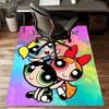 Powerpuff Design Area Rug Personalized Name- Non-Slip, Soft & Cozy Floor Mat for Living Room, Office - Indoor/Outdoor Carpet