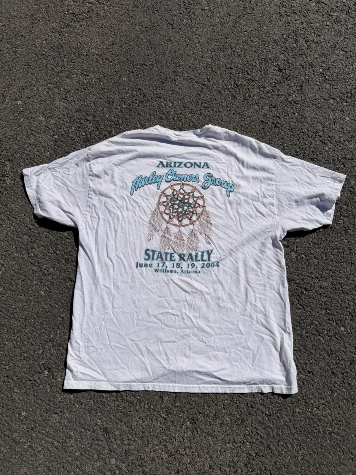 Vintage 2000 Harley Davidson Biker HOG Arizona White Mens Shirt Size XL Unisex T-Shirt XXXL