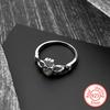 925 Sterling Silver Irish Claddagh Zircons Ring for Women Men Charms Heart Crown Finger Rings Wedding Promise Love Jewelry Gift