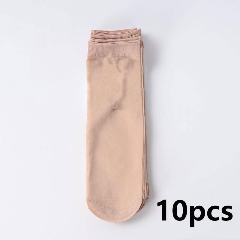 CHRLEISURE 10PCS Men's Steel Hosiery Wear Resistant Thin Breathable Ice Hosiery Short Hosiery Deodorant Anti Hook Silk Socks