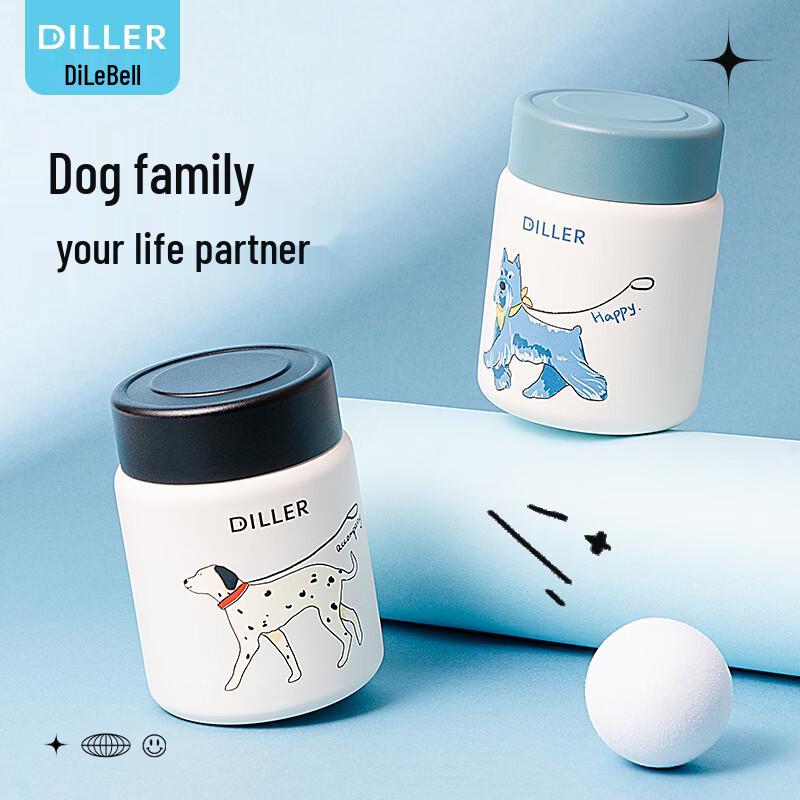 Dileber Kids MLH9160 Dual-Drink Portable Stainless Steel Water Bottle
