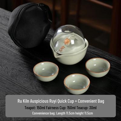 Ru Kiln Ceramic Teapot Gaiwan Set