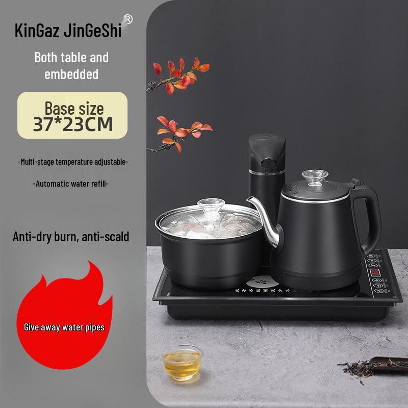 Jinge Shi Stainless Steel Automatic Water Kettle with Electromagnetic Tea Stove and Smart Tea Brewing Table
