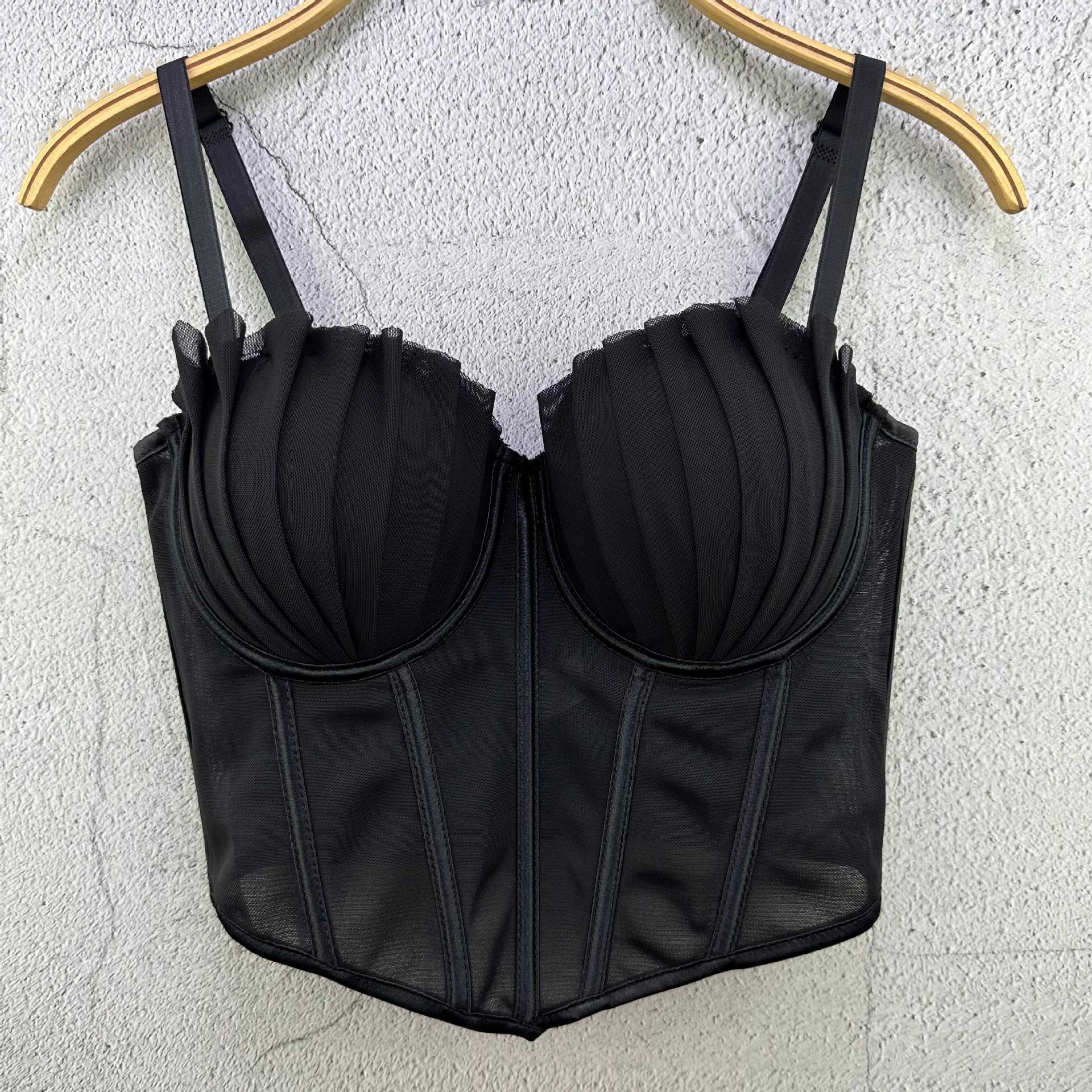 

Классический женский черный белый в горошек топ-труба корсет бюстье девушка сексуальный пуш-ап жилет бралет леди бюстгальтер укороченные топы клубная вечеринка нижнее белье 38/85