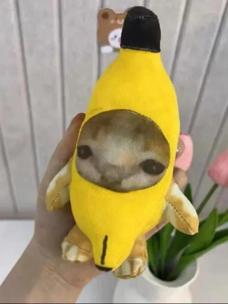 High-Standard-Quality 17Cmbanana High-Quality Cat High-Quality Doll High-Quality Pendant High-Quality Keychain High-Quality Crying High-Quality