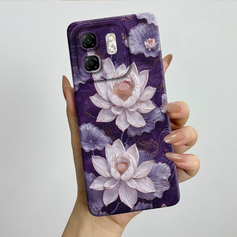 For Infinix Hot 50i Case Hot50i X6531 Soft Silicone TPU Painted Phone Coque Cartoon Printed Shockproof Protective Fundas Cover