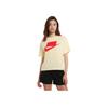 Nike Sportswear Classic Logo Short Sleeve T-Shirt Women Tops Pale-Yellow AH4008-115