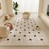 Cream Style Carpets for Living Room Large Area Bedroom Washable Decor Carpet Thick Plush Lounge Floor Mat Fluffy Soft Study Rug