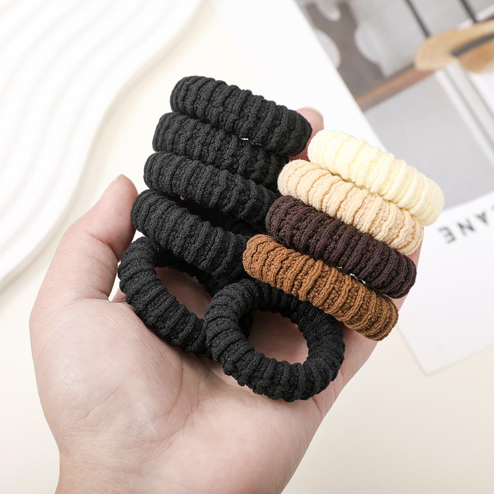 10PCS Thicker, Thicker, Hair Accessories, Wider, Hair Ties, Rubber Bands, Hair Rings, Headbands, Pony Tails, High Elasticity, Du