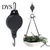 Indoor Outdoor Plant Hanger Hook Pulley Hanger, Adjustable Ceiling Hook, Heavy Duty No Drill Hanging Retractable for Garden Baskets, Bird Feeders