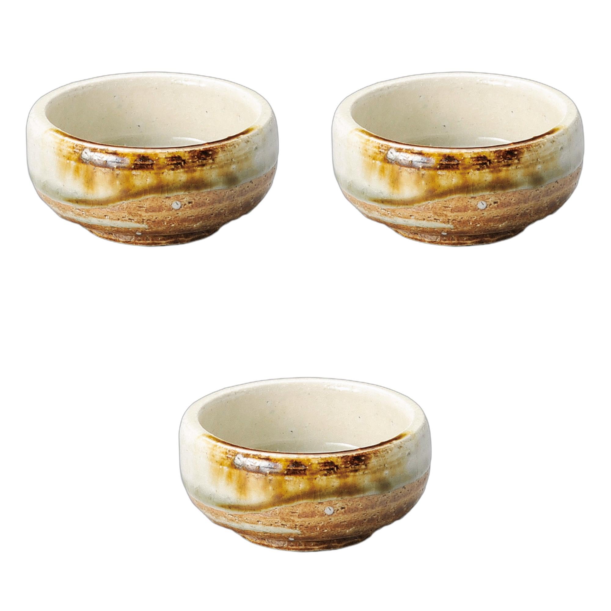 Setomonohonpo of Delicacy Dish x Ceramic Delicacy Dish (Set 3) Glass-Glazed [7.3 3.5 cm]