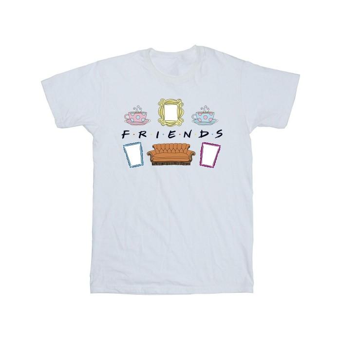 Friends Mens Couch Lounging Cotton T-Shirt