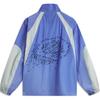 Li-Ning Basketball Series Color Block Letter Zipper Stand Collar Comfortable Breathable Sports Windbreaker Men Outerwear Light-Grey Sky-Blue AFDUC47-1