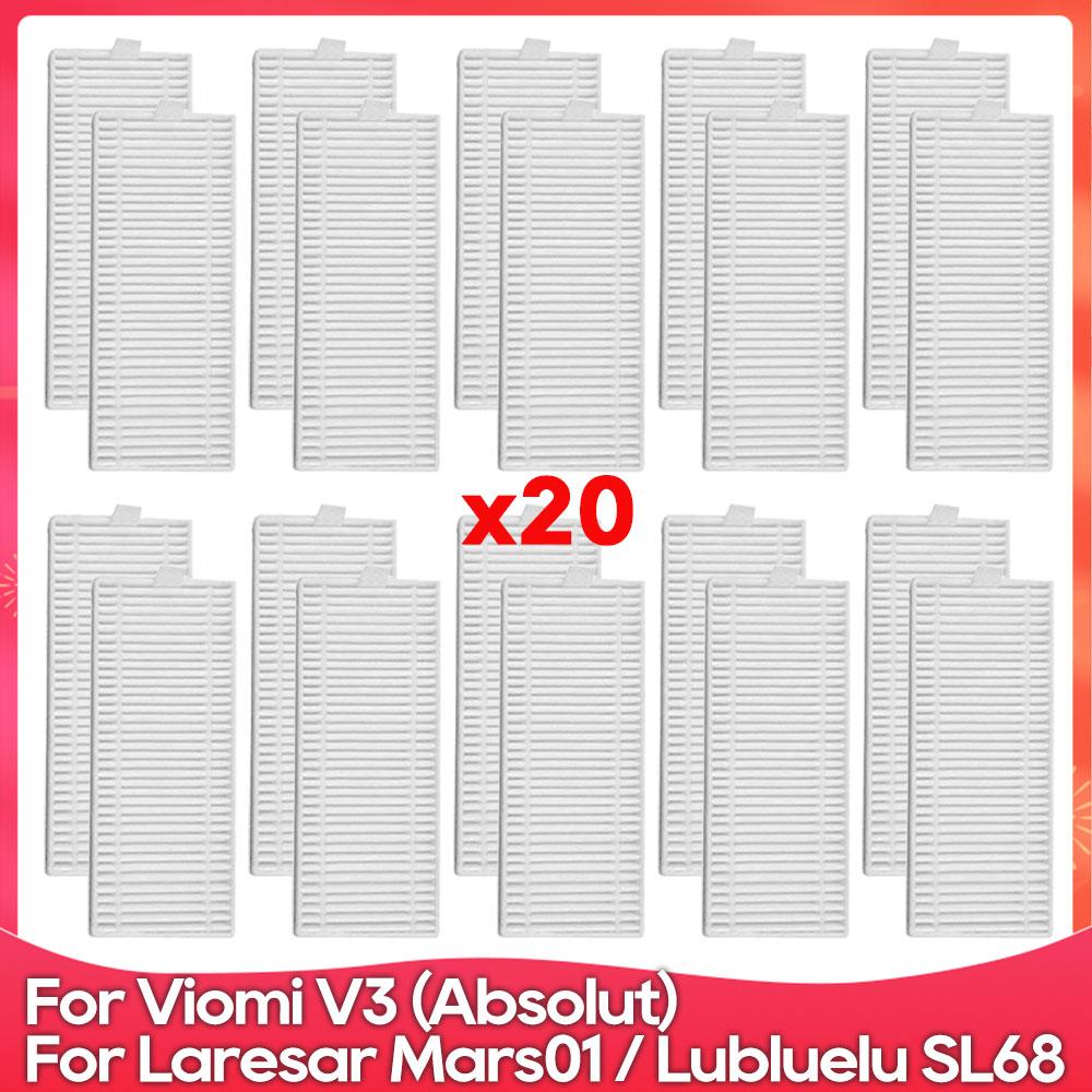 Compatible For ( Laresar Mars01 / Lubluelu SL68 / Viomi V3 Absolut ) Replacement Parts Accessoriess Main Side Brush Filter