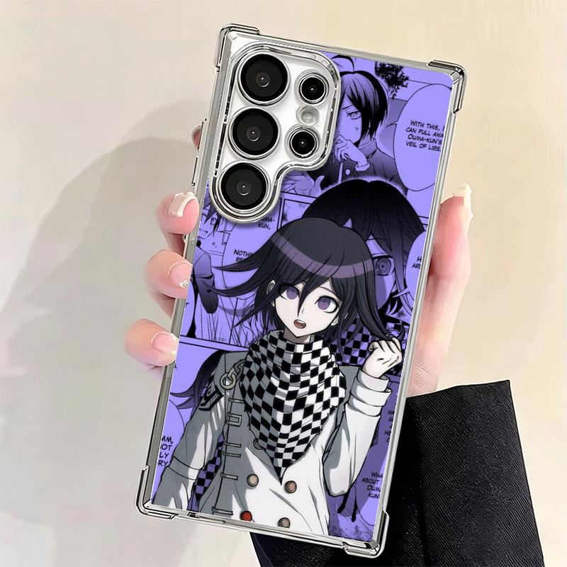 Anime D-Danganronpa Plating Phone Case For Samsung Galaxy S24 S25 FE S26 Edge S23 Ultra S22 S21 Plus S20 Anti-Fall Airabag Cover