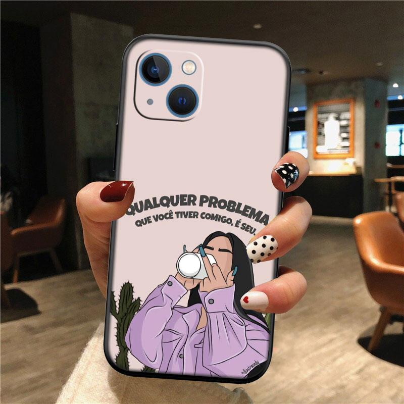 IK27 Fashion Girl Coffee Book Case for Samsung A11 A12 A13 A15 A52S A53 A55 A56 A70 A71 A72 A73 F06 F16 F56 S10 Plus S10e