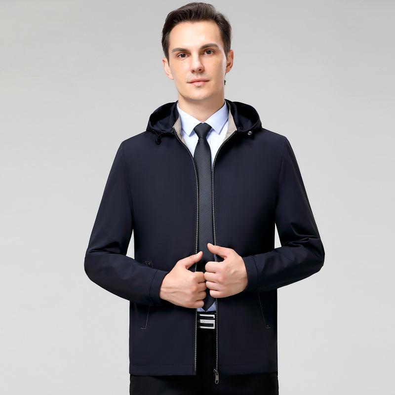 2025 Men's Fashion Hooded Jacket: Stylish and Casual Outerwear for Middle-Aged and Young Adults