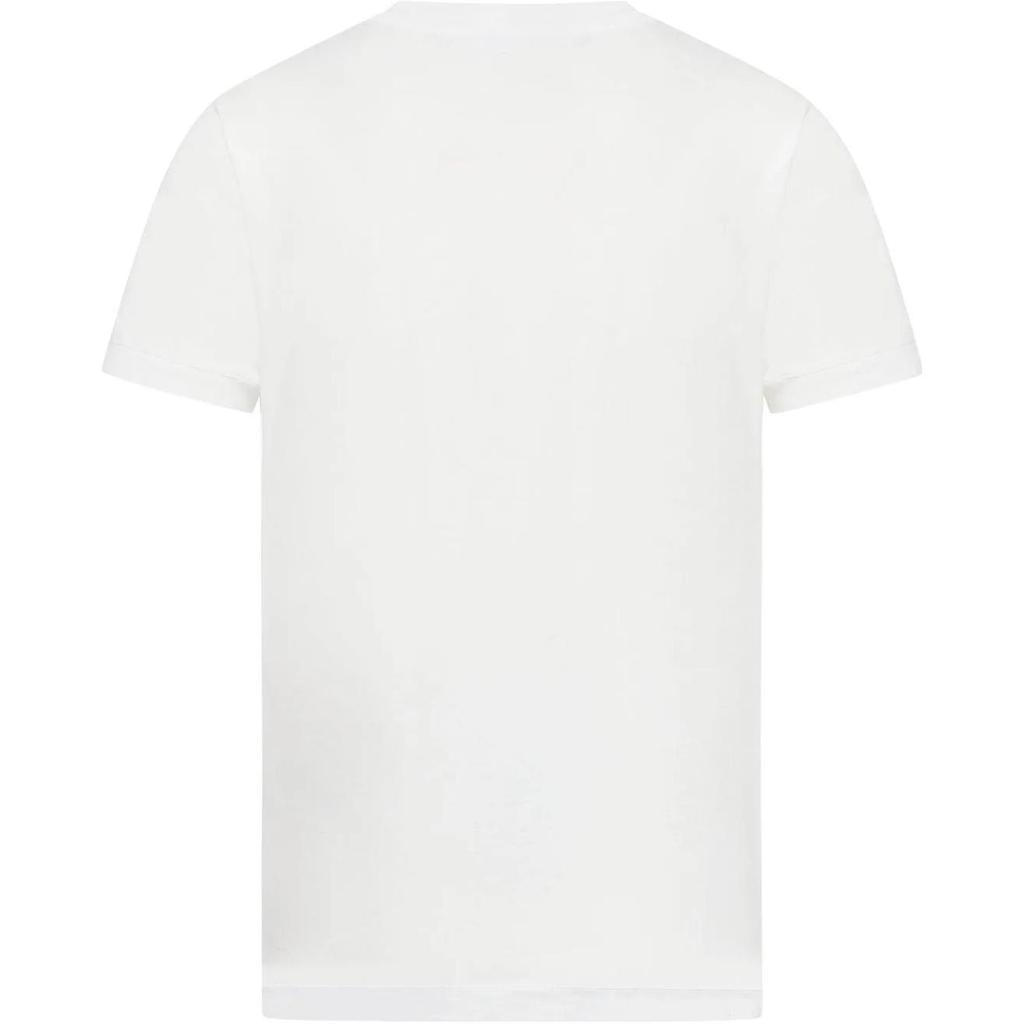 Stone Island Logo Crew Neck Short Sleeve T-Shirt Men Tops White K1S152100039S0013-V0001