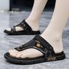 Middle-aged dad sandals summer new popular comfortable soft sole fashion two wear cool slippers outdoor travel beach shoes
