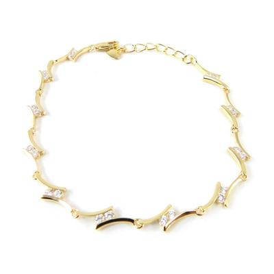 [H0512] - White 'Câlin' Gold Plated Bracelet